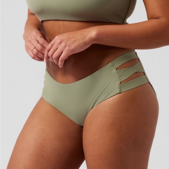 Athleta Other - NWT Athleta Palm Swim Boyshort in Eucalyptus Olive Size XL